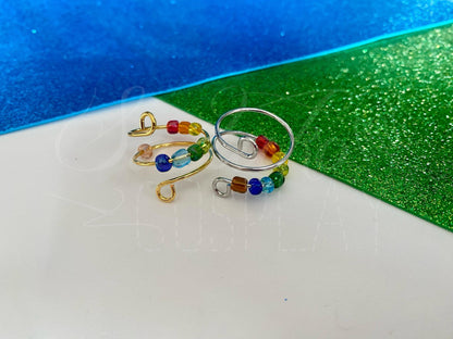 Fidget Ring mit Regenbogen Farben