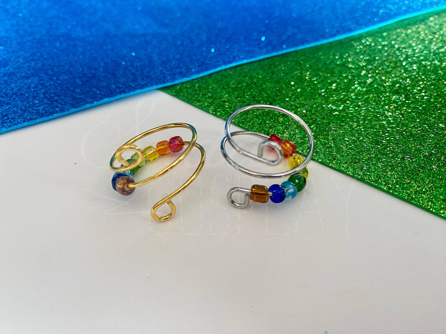 Fidget Ring mit Regenbogen Farben