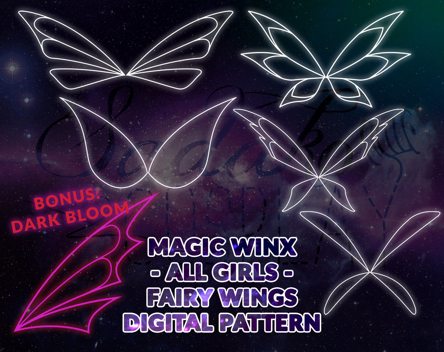 DIGITAL PATTERN - Magic Winx Flügel (Winx Club) - Cosplay, Kostüm, A4 & US Letter