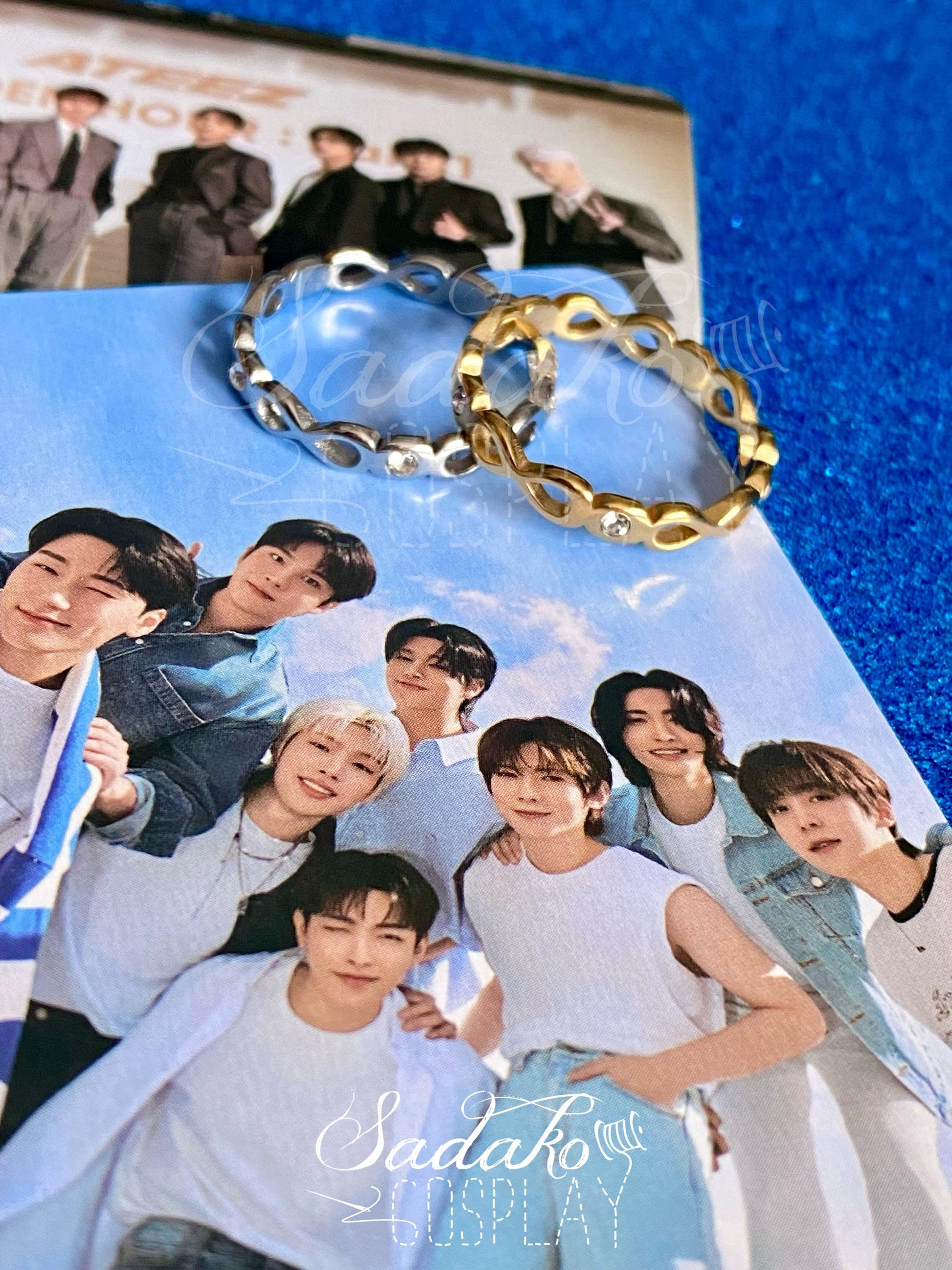 B-Ware! 8 makes 1 Team - Gold & Silber Ring inspiriert von ATEEZ