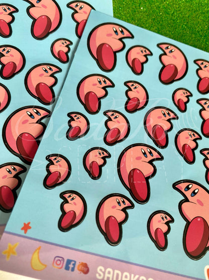 K-Pop Photocard Sticker Sheet - Nom Kirby