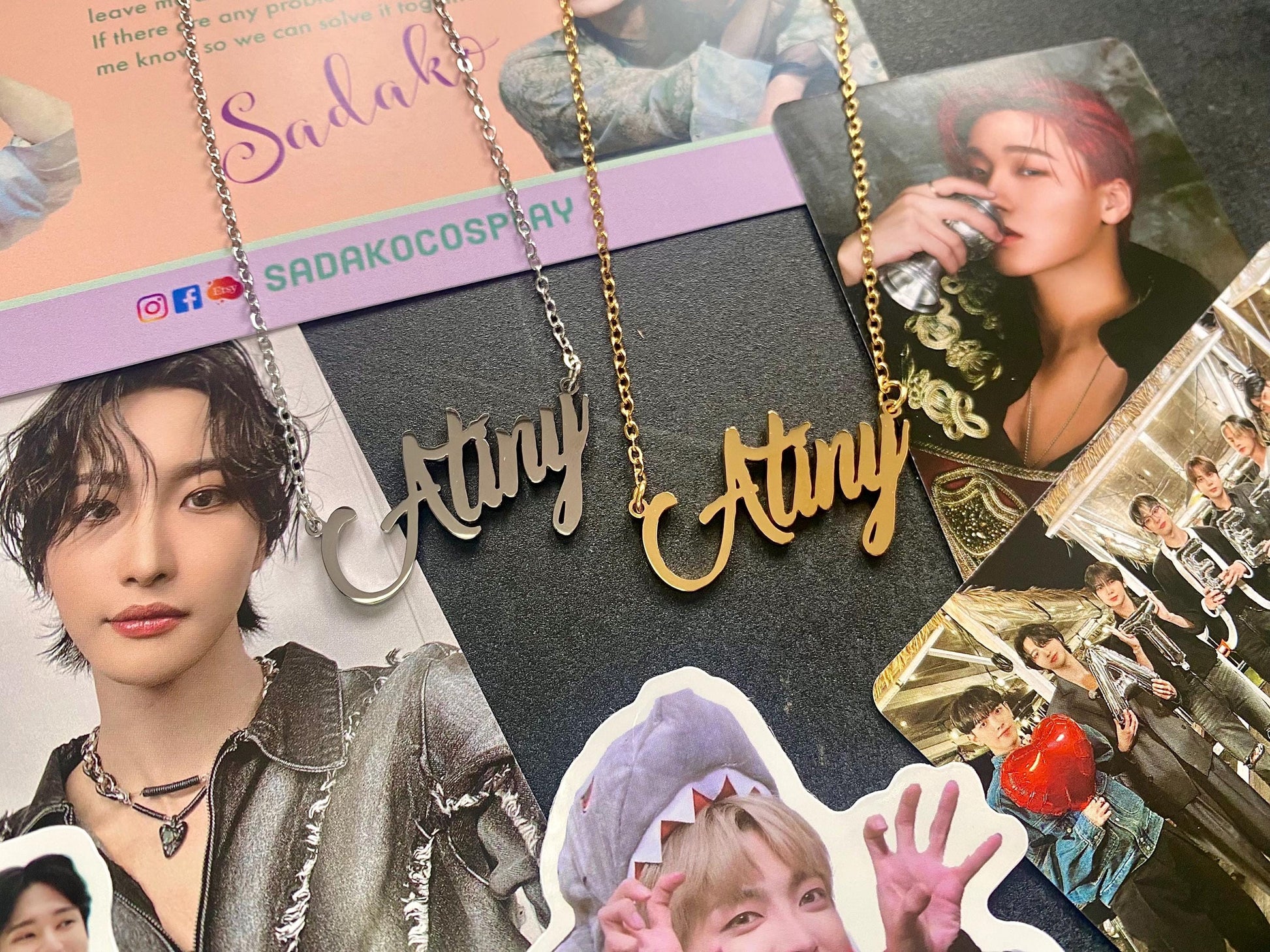 ATEEZ Atiny Halskette, silbern oder golden