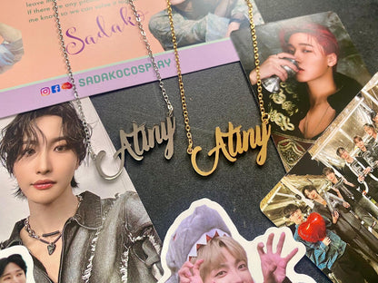 ATEEZ Atiny Halskette, silbern oder golden