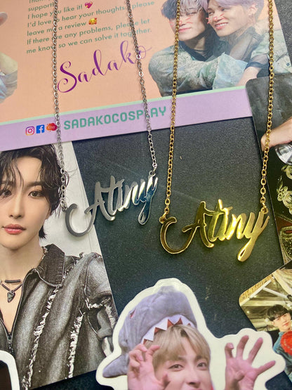 ATEEZ Atiny Halskette, silbern oder golden