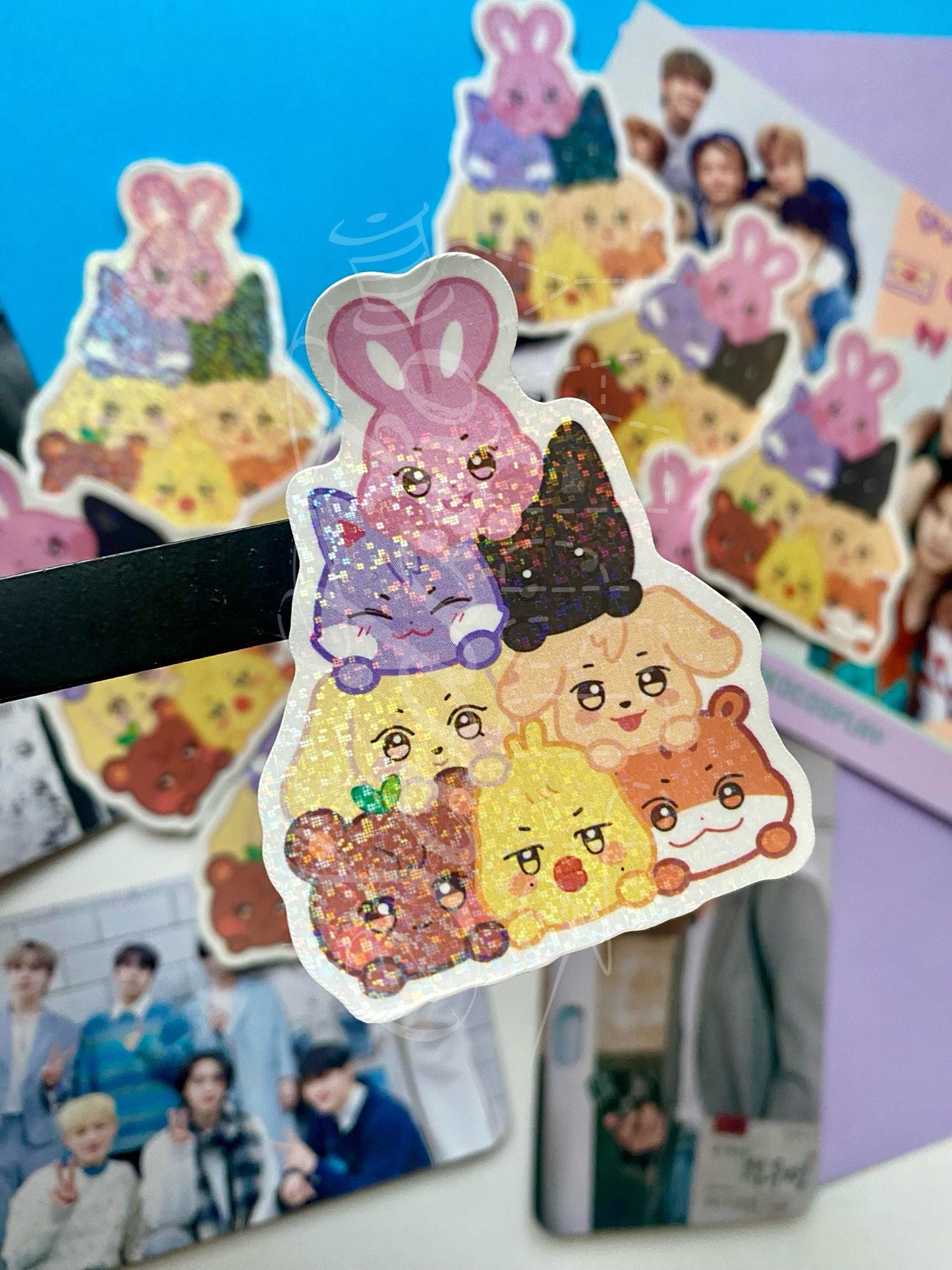 Ateez Aniteez Pile Glitzer-Sticker