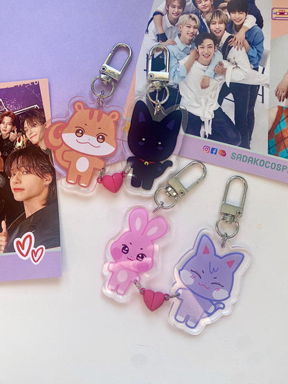 Aniteez Magnet Keychain, Magnet Paar Anhänger