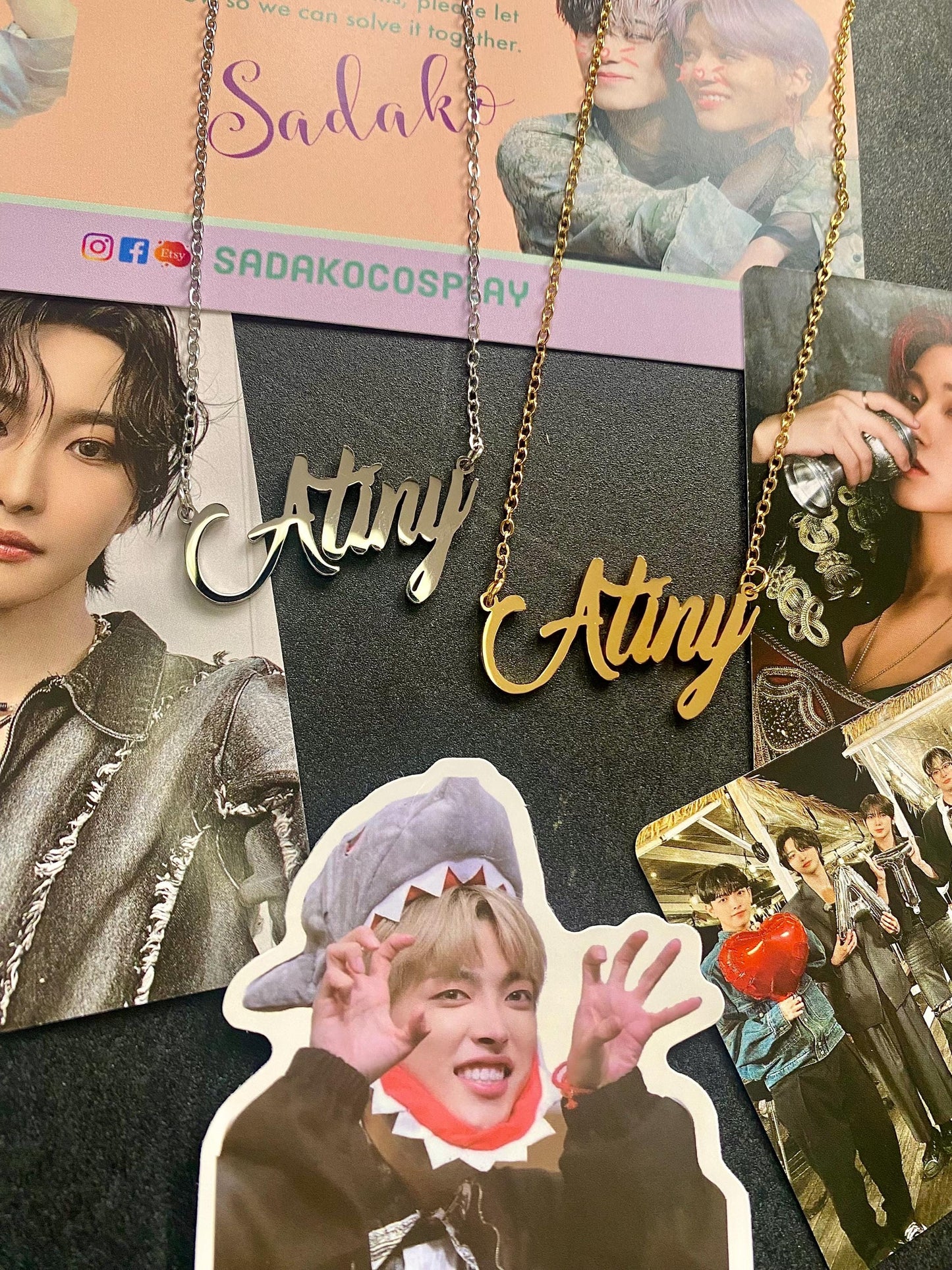 ATEEZ Atiny Halskette, silbern oder golden