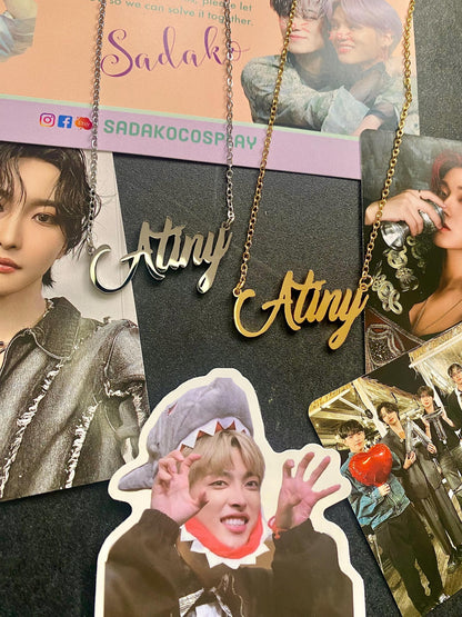 ATEEZ Atiny Halskette, silbern oder golden