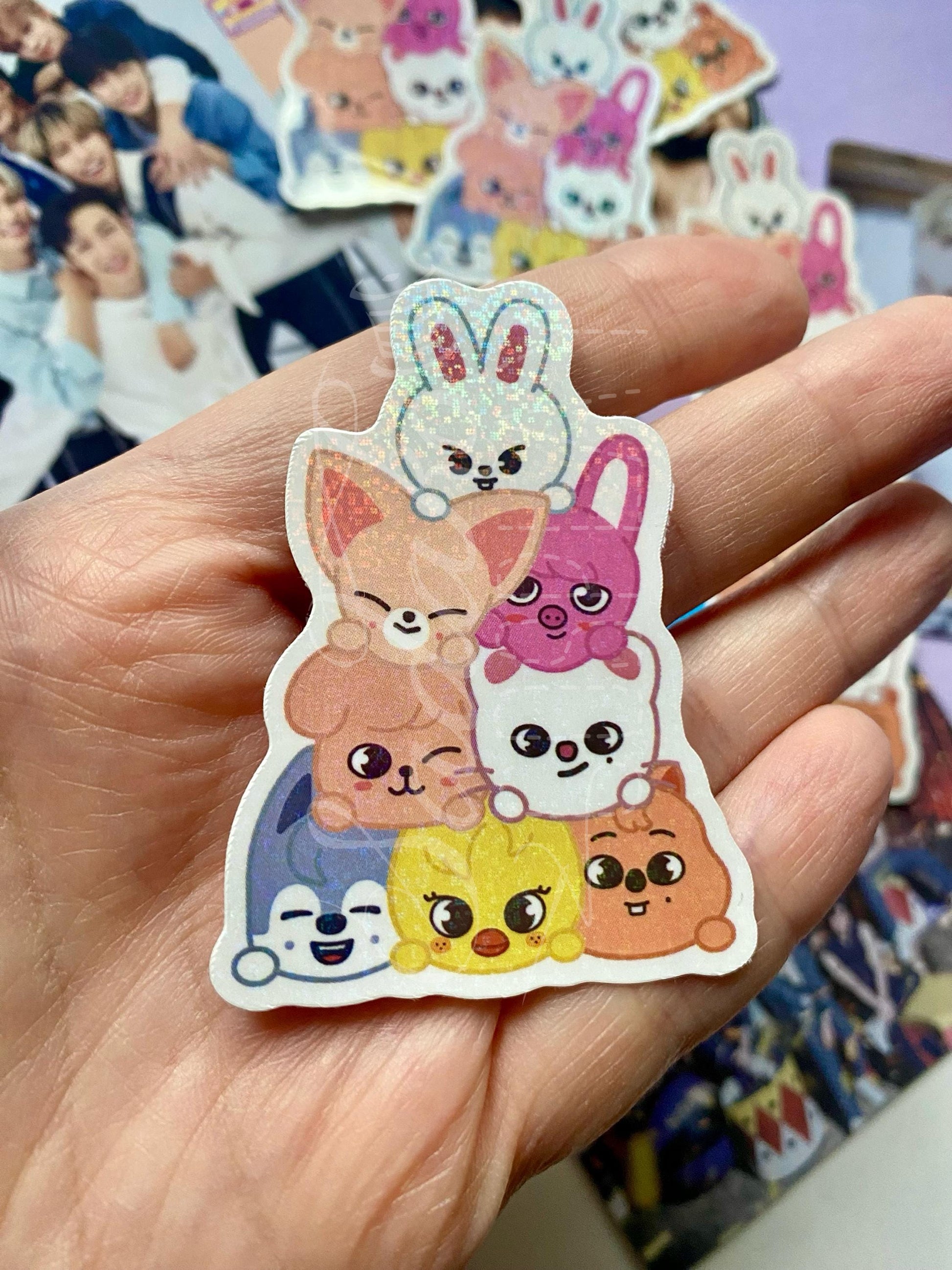 Ateez Aniteez Pile Glitzer-Sticker