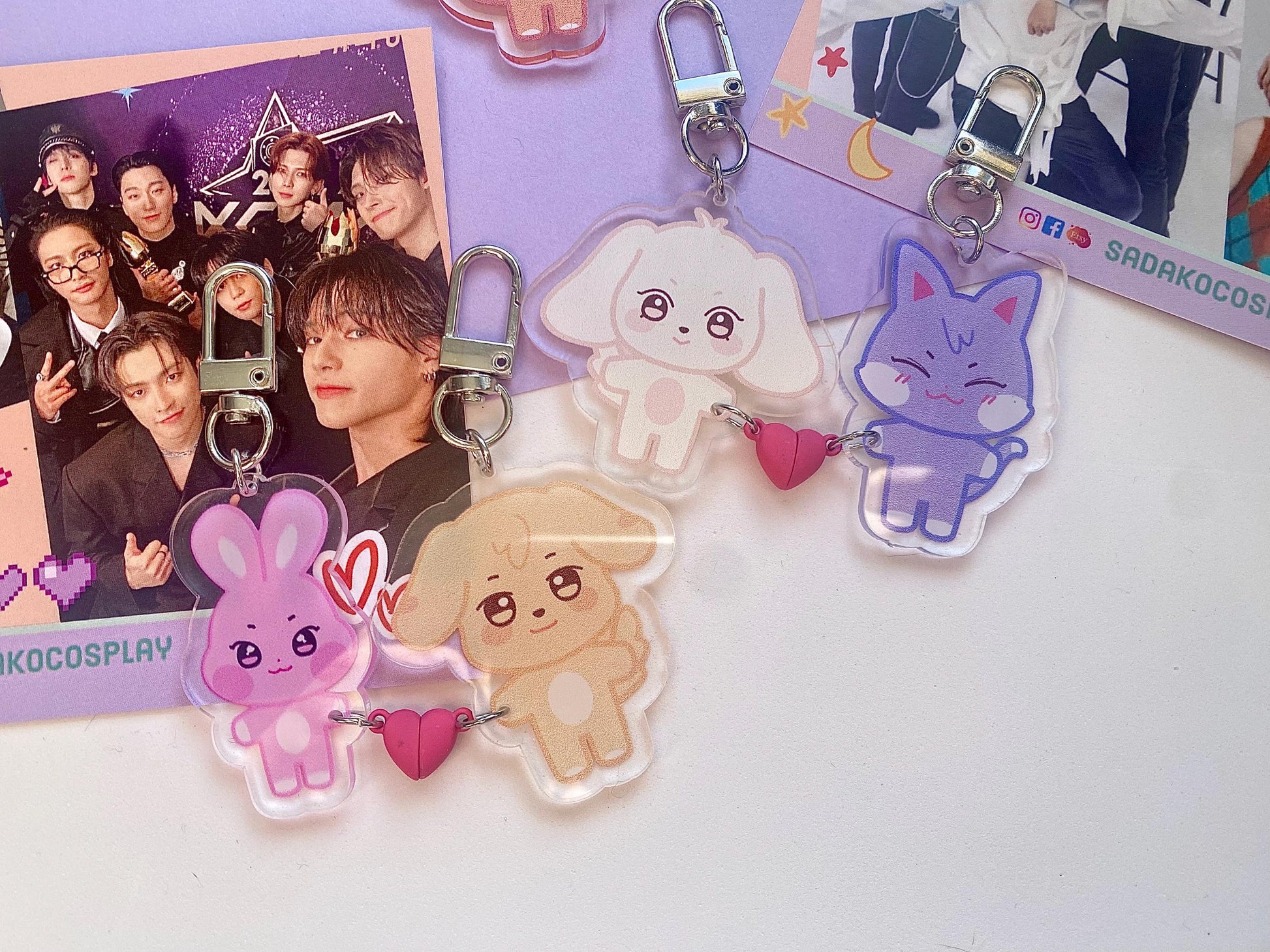 Aniteez Magnet Keychain, Magnet Paar Anhänger