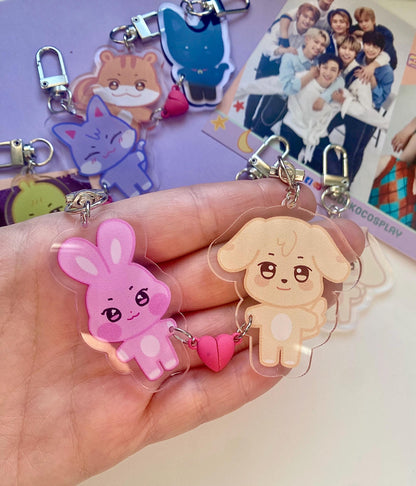 Aniteez Magnet Keychain, Magnet Paar Anhänger