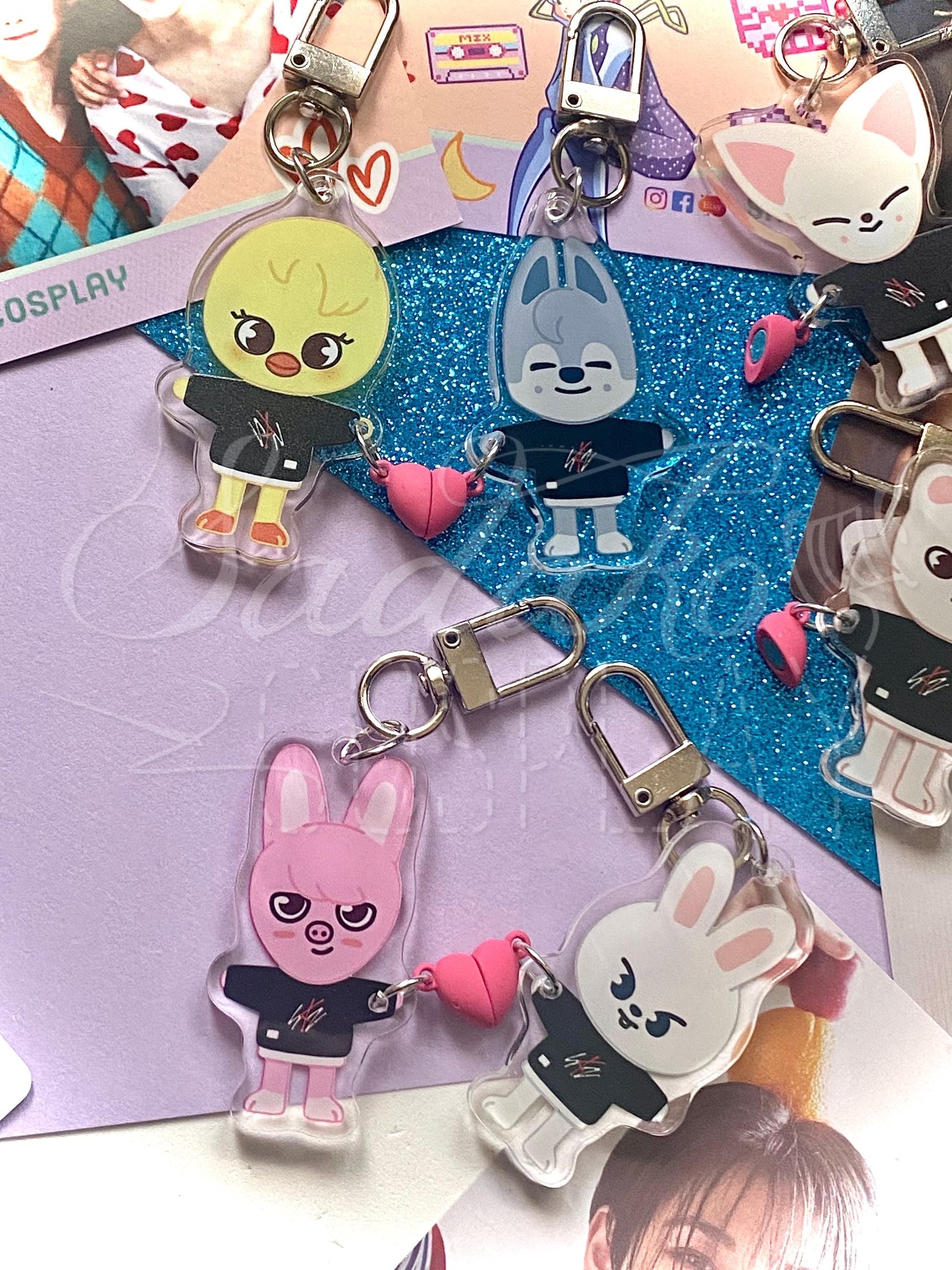 SKZOO Magnet Keychain, Magnet Paar Anhänger