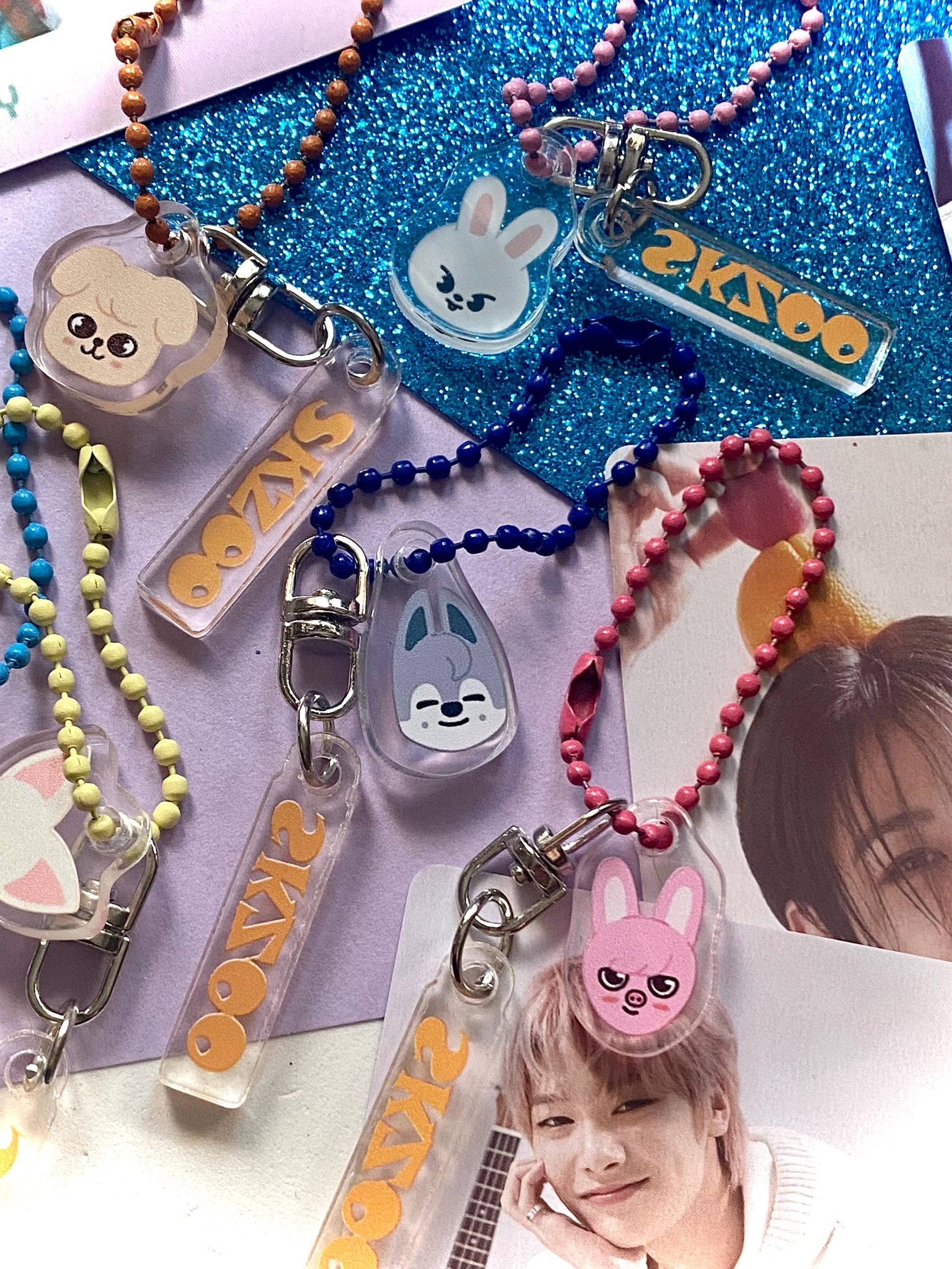 SKZOO Mini Chibi Keychain, Stray Kids Acryl Anhänger, K-Pop Atiny Schlüssel Anhänger