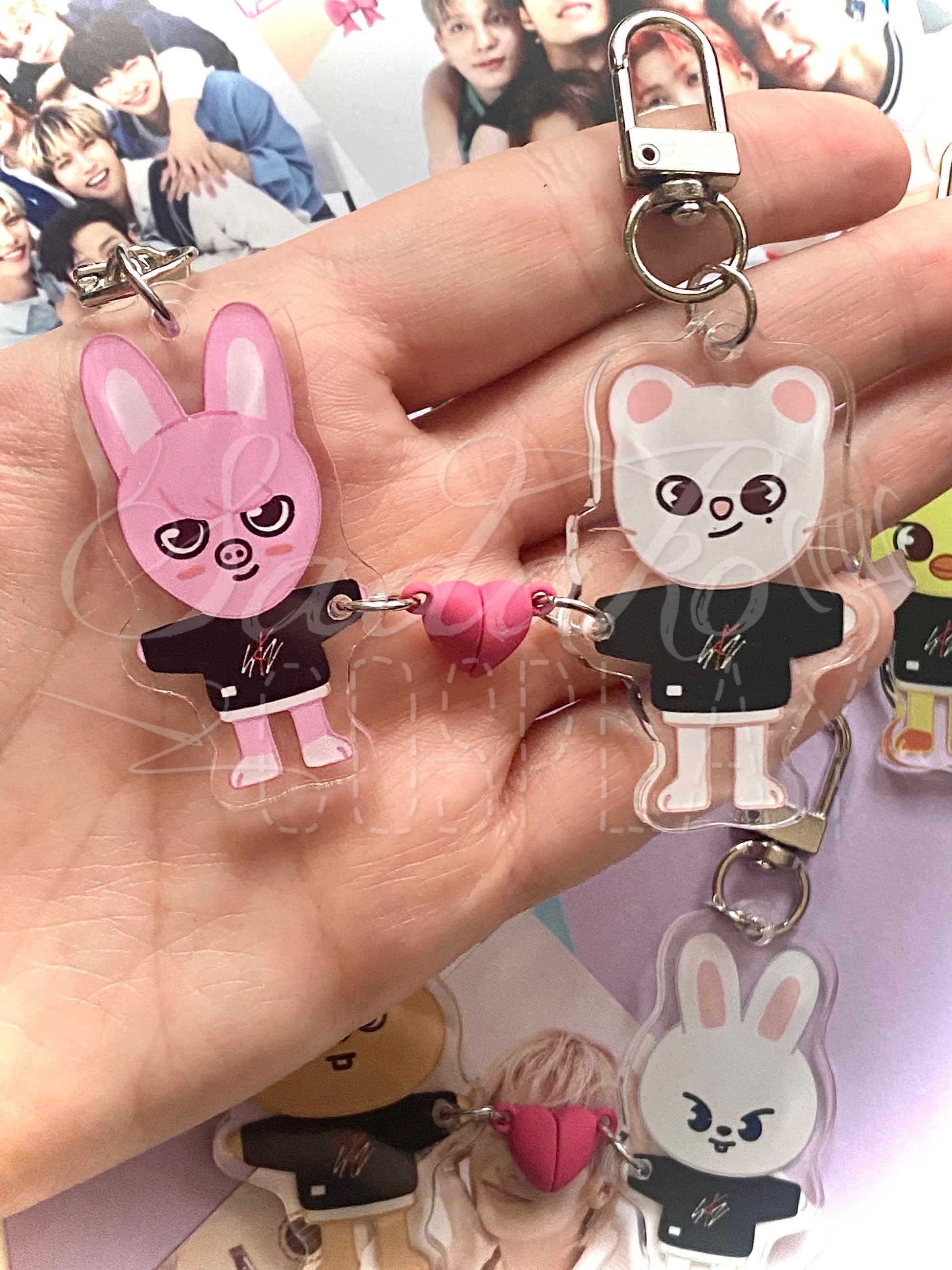 SKZOO Magnet Keychain, Magnet Paar Anhänger