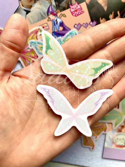 Winx Club Feenflügel Magic Winx Glitzer-Sticker, wasserfest Vinyl mit glitter