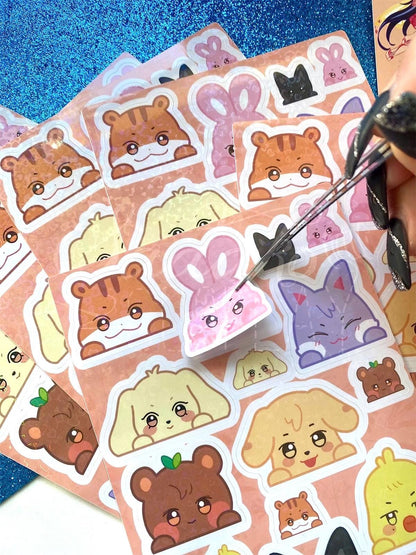 Ateez Aniteez Vinyl glitter Sticker Sheet
