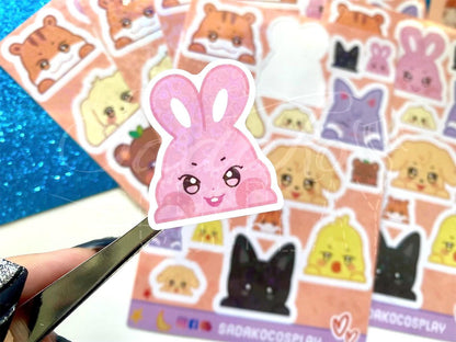 Ateez Aniteez Vinyl glitter Sticker Sheet