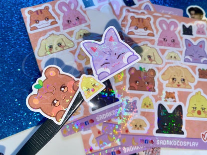 Ateez Aniteez Vinyl glitter Sticker Sheet