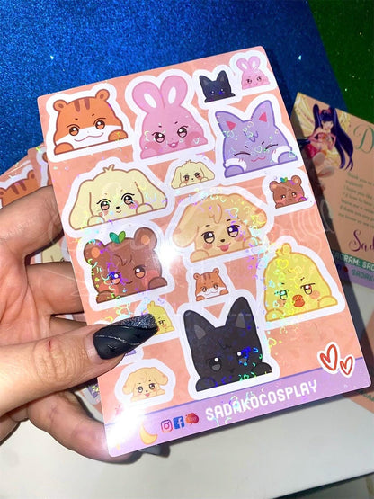 Ateez Aniteez Vinyl glitter Sticker Sheet