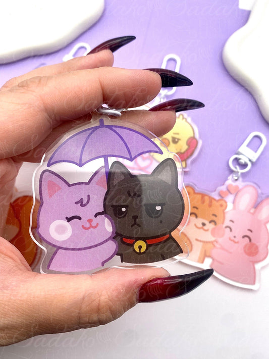 ATEEZ WooSan Acryl Keychain, Wooyoung & San Aniteez