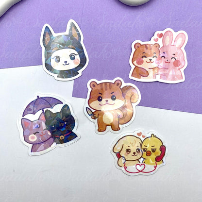 Ateez Don't fck with JJOONGrami - Hongjoong Aniteez Vinyl holographische Sticker