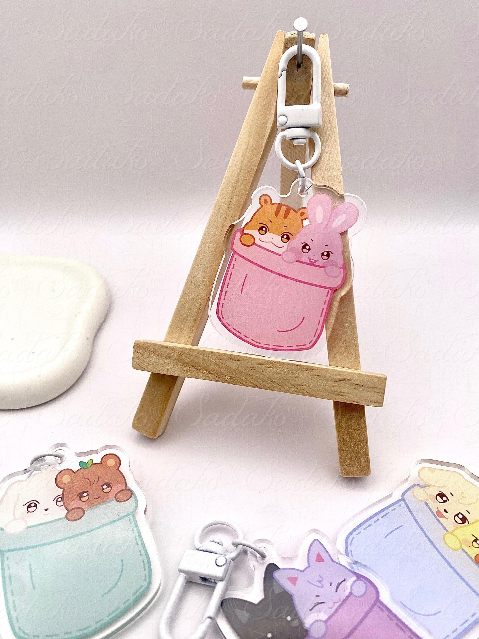 Couple ATEEZ Aniteez in a pocket Keychain