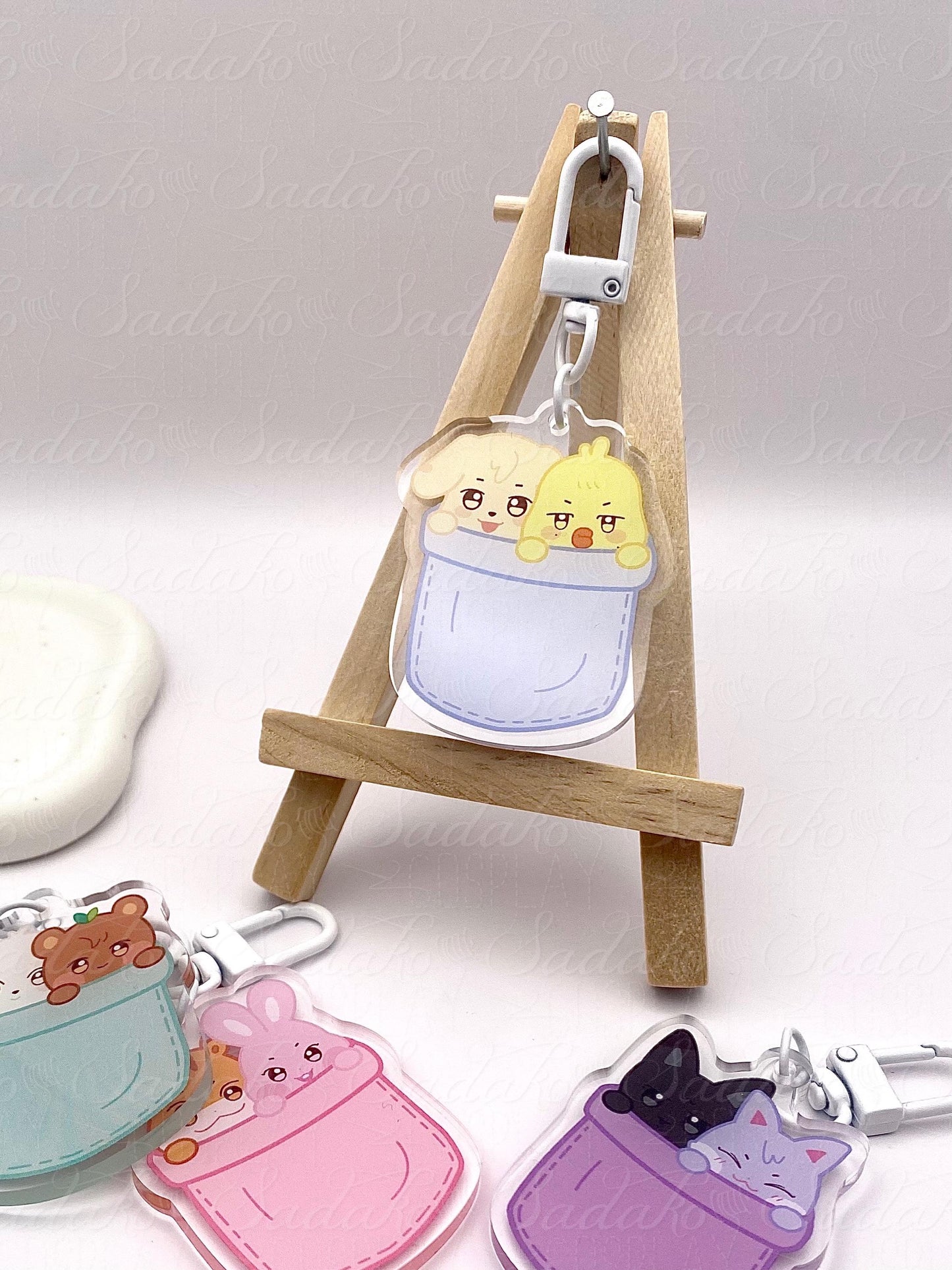 Couple ATEEZ Aniteez in a pocket Keychain