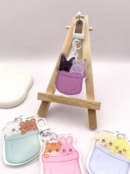 Couple ATEEZ Aniteez in a pocket Keychain