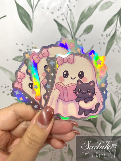 Lesender Geist Holo laser Sticker, Gothic wasserfester Vinyl Aufkleber