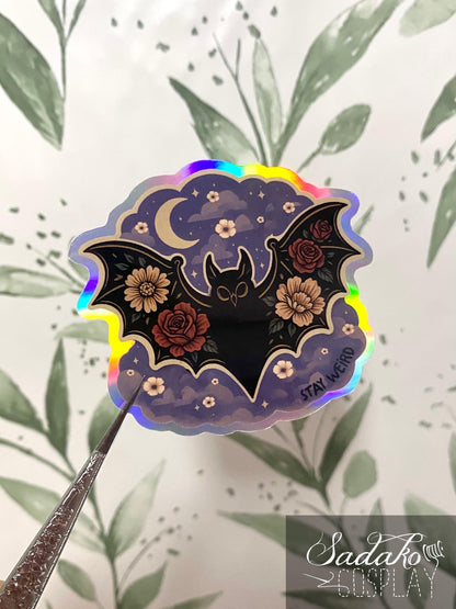 Celestial Fledermaus Holo laser Sticker, Gothic wasserfester Vinyl Aufkleber