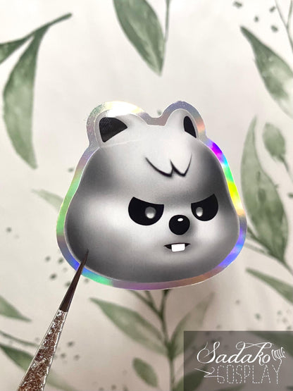 Evil SKZOO Holo laser Sticker, Stray Kids K-Pop wasserfester Vinyl Aufkleber