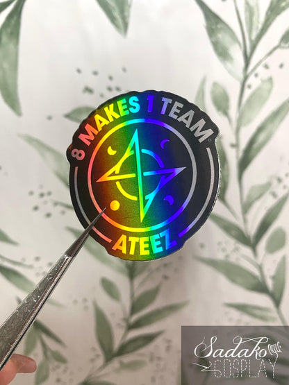 ATEEZ inspirierte Vinyl Holo-Sticker
