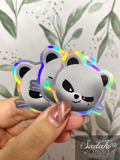 Evil SKZOO Holo laser Sticker, Stray Kids K-Pop wasserfester Vinyl Aufkleber