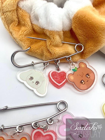 Aniteez Brosche Pin Mix & Match couple, ATEEZ Anhänger Anstecknadel Chibi, K-Pop SKZ Stay