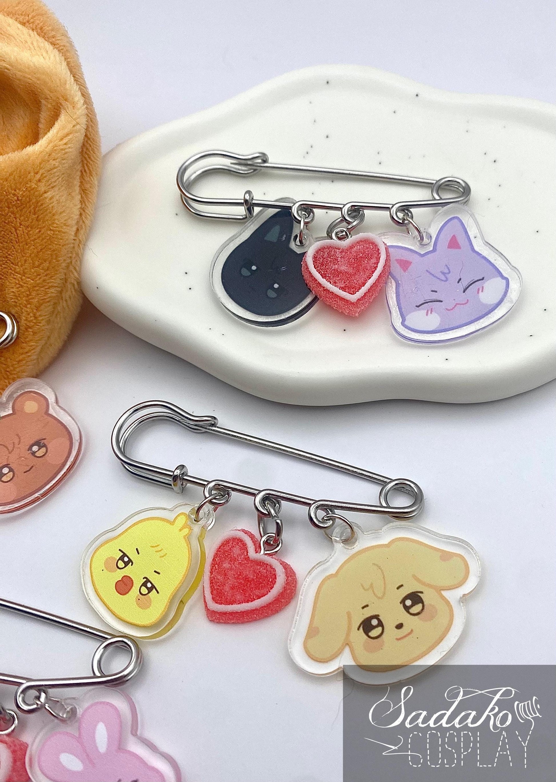 Aniteez Brosche Pin Mix & Match couple, ATEEZ Anhänger Anstecknadel Chibi, K-Pop SKZ Stay