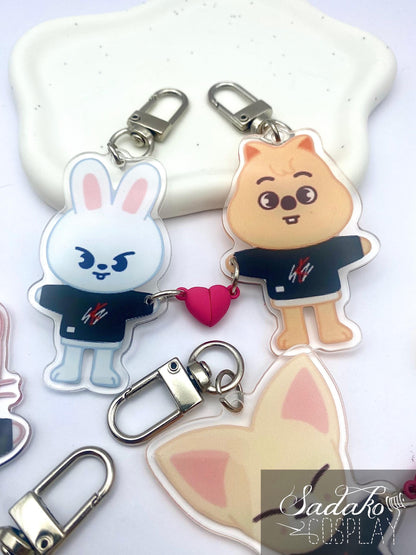SKZOO Magnet Keychain, Magnet Paar Anhänger