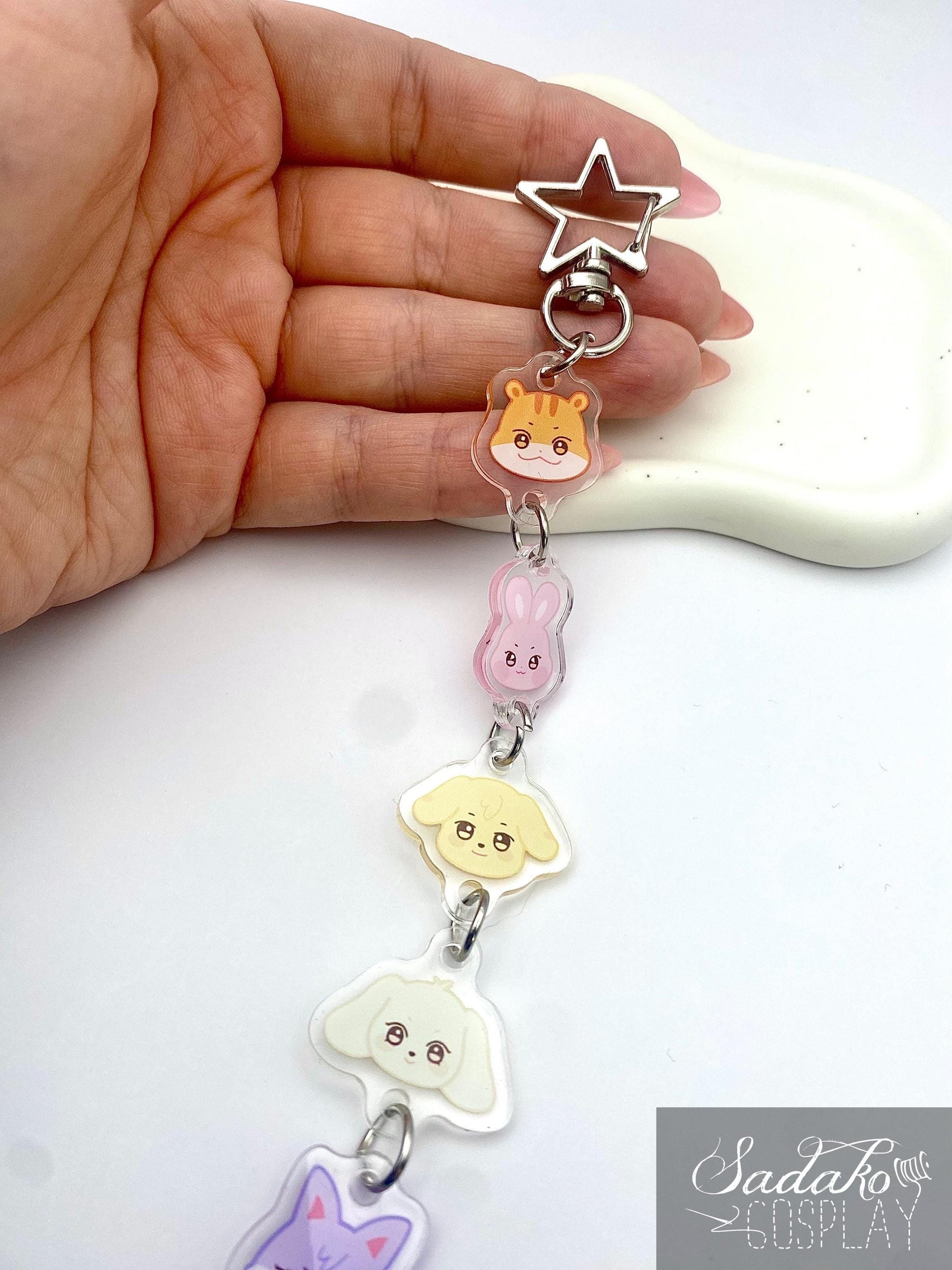 PREORDER ATEEZ Aniteez hängender Acryl Keychain Chibi, K-Pop Atiny Schlüssel Anhänger