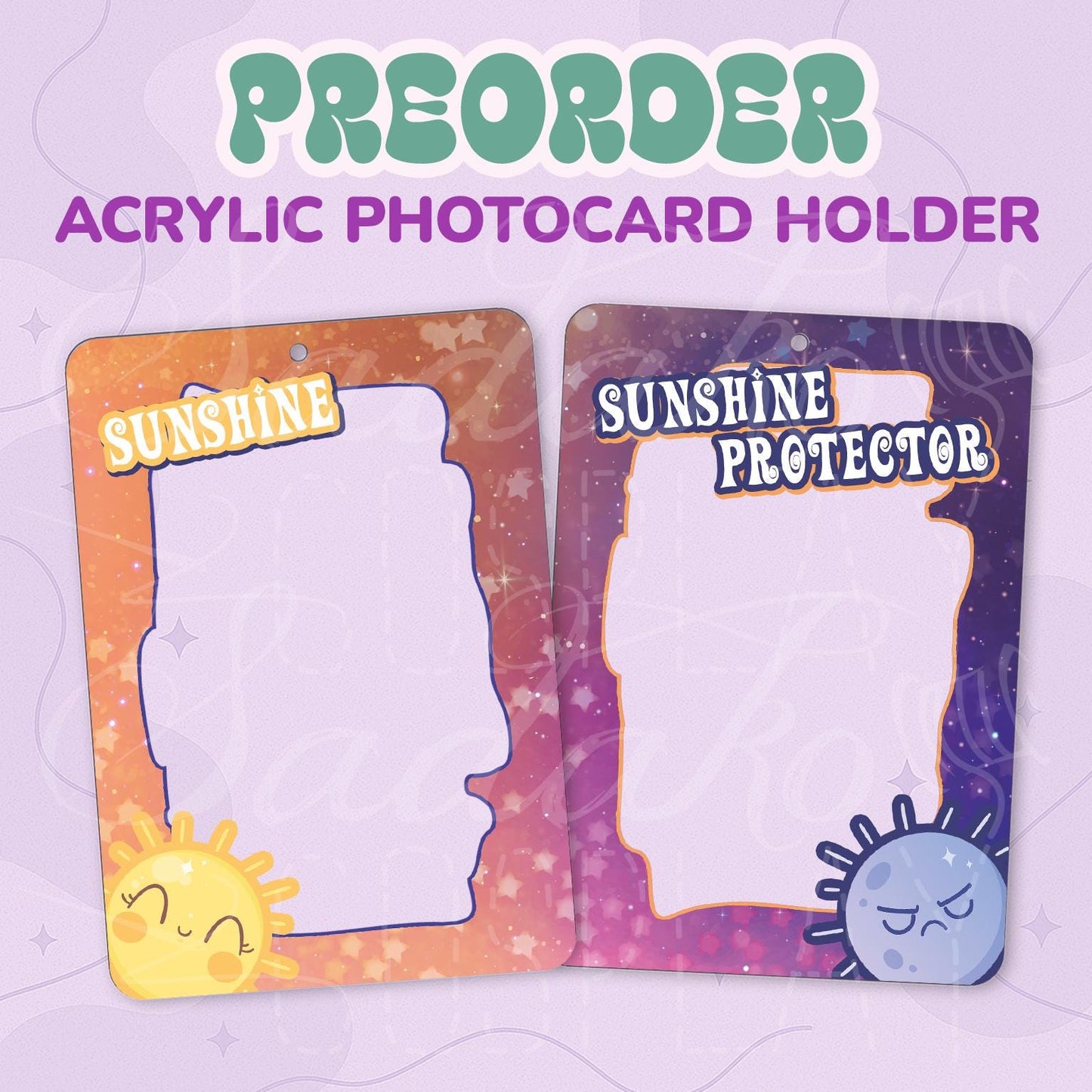 PREORDER Sunshine & Protector Acrylic Photocard Holder, K-Pop Fotokarten Halter Acryl
