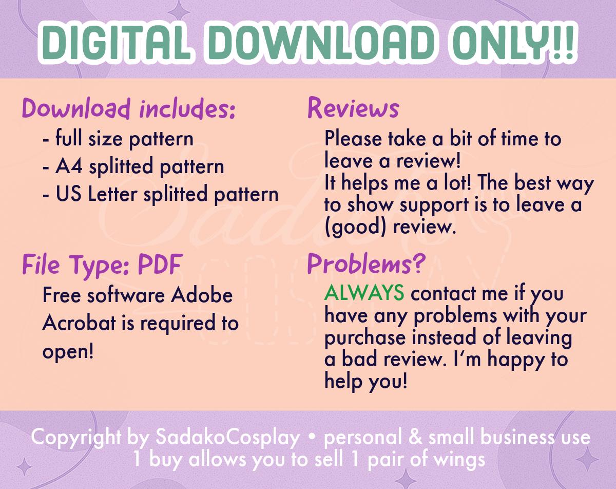 DIGITAL PATTERN - Flora Reboot Flügel (Winx Club) - Cosplay, Kostüm, A4 & US Letter