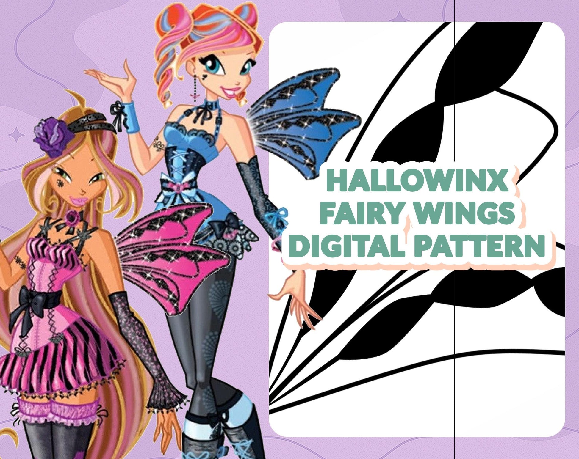 DIGITAL PATTERN - Hallowinx Flügel (Winx Club) - Cosplay, Kostüm, A4 & US Letter