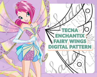 DIGITAL PATTERN - 6er Set Enchantix Flügel (Winx Club) - Cosplay, Kostüm, A4 & US Letter