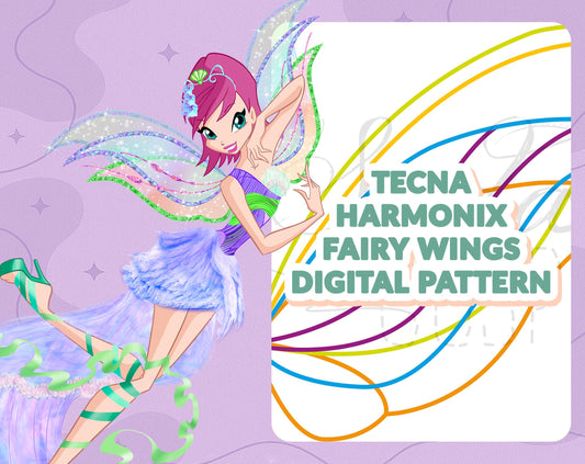 DIGITAL PATTERN - Tecna Harmonix Flügel (Winx Club) - Cosplay, Kostüm, A4 & US Letter