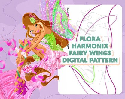 DIGITAL PATTERN - Flora Harmonix Flügel (Winx Club) - Cosplay, Kostüm, A4 & US Letter
