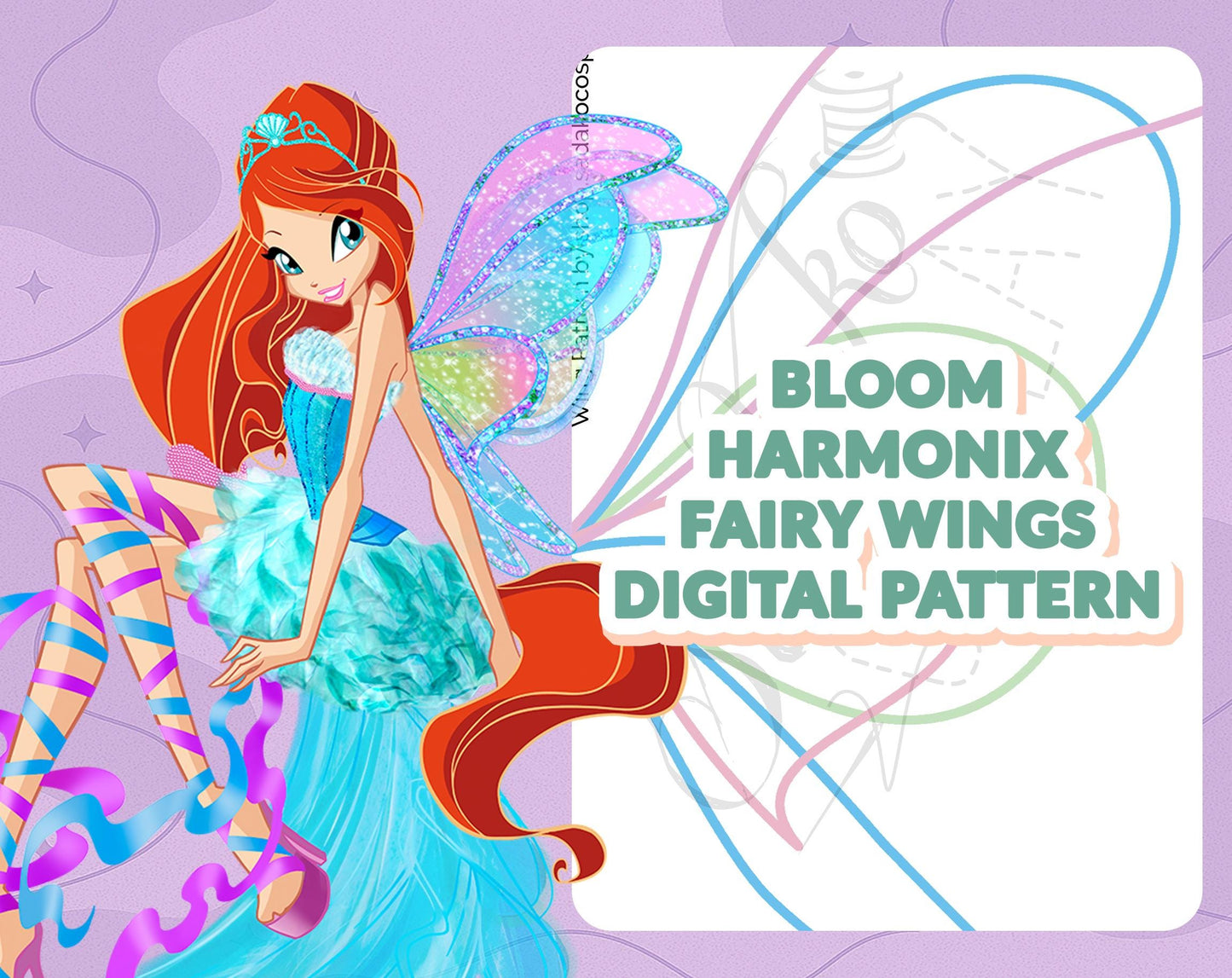 DIGITAL PATTERN - Bloom Harmonix Flügel (Winx Club) - Cosplay, Kostüm, A4 & US Letter