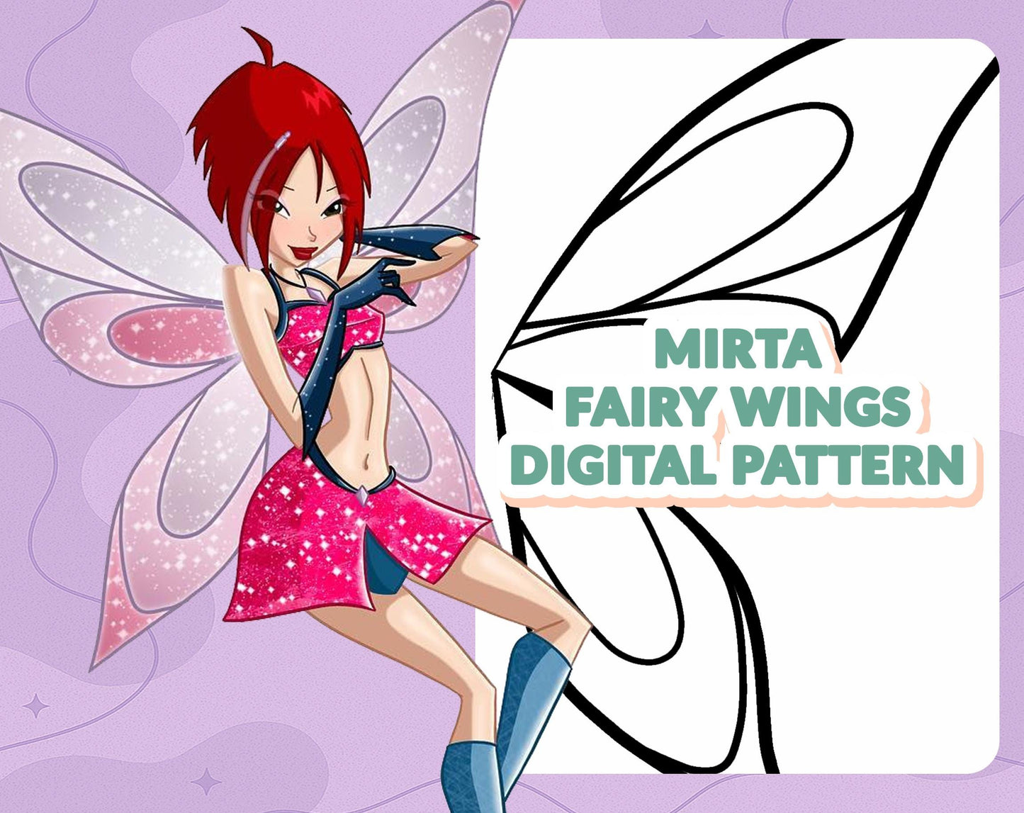 DIGITAL PATTERN - Mirta Flügel (Winx Club) - Cosplay, Kostüm, A4 & US Letter