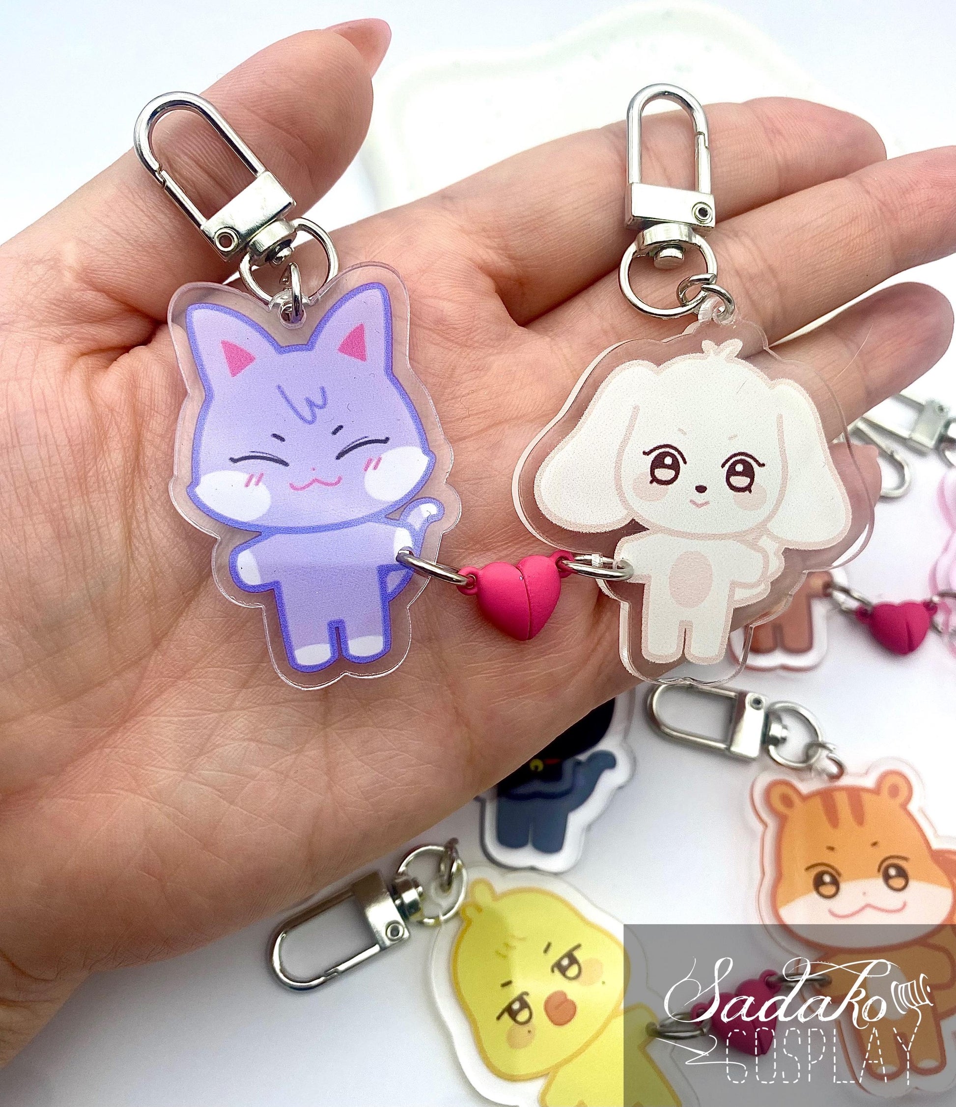 Aniteez Magnet Keychain, Magnet Paar Anhänger