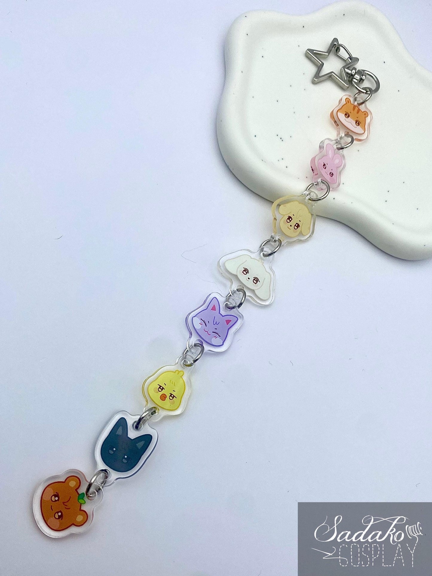 PREORDER ATEEZ Aniteez hängender Acryl Keychain Chibi, K-Pop Atiny Schlüssel Anhänger