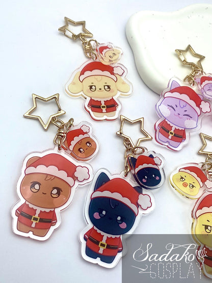 Weihnachten Aniteez Acryl Keychain, Ateez Schlüssel Anhänger für Atiny