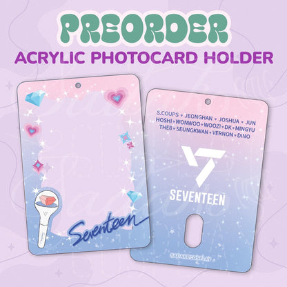 PREORDER SEVENTEEN & Carat Photocard Holder, K-Pop Fotokarten Halter Acryl