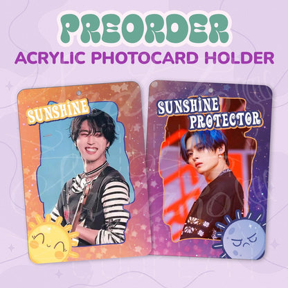 PREORDER Sunshine & Protector Acrylic Photocard Holder, K-Pop Fotokarten Halter Acryl